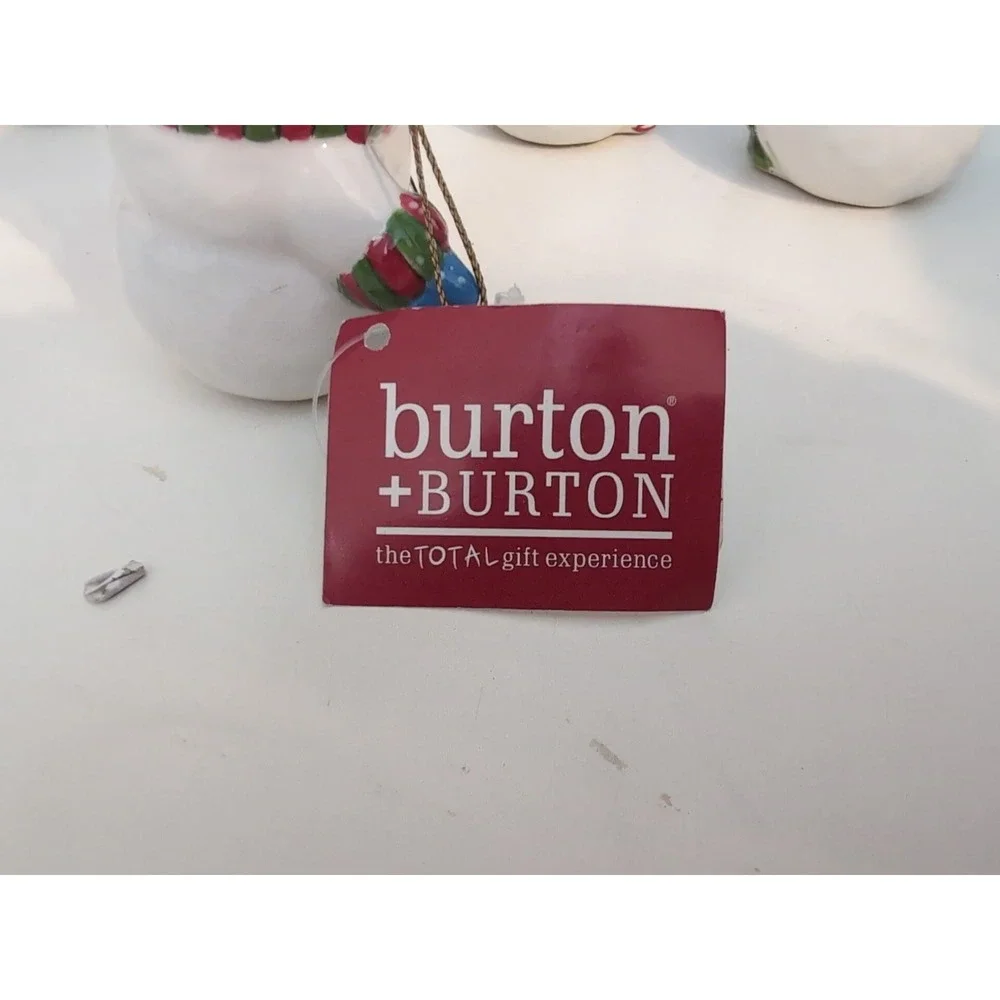 Burton + Burton 6 Ceramic Snowman‎ Ornaments